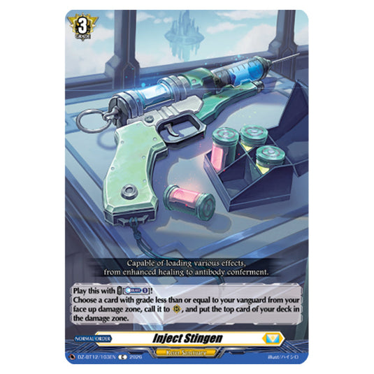 Inject Stingen DZ-BT12/103EN card from the Cardfight!! Vanguard set Chasm of Lost Souls