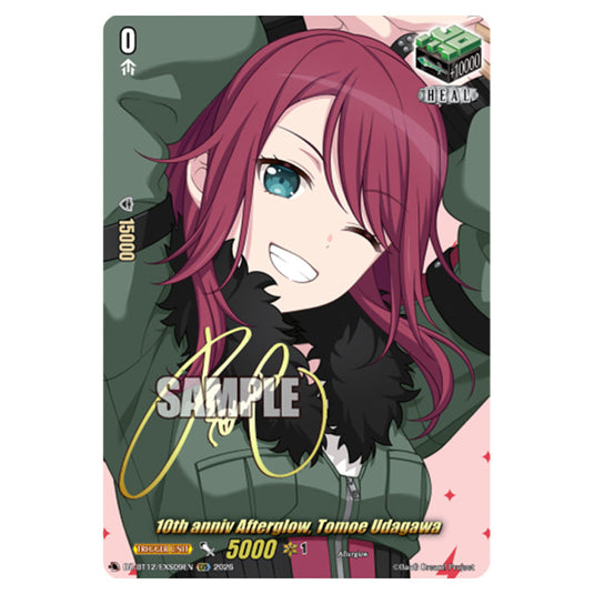 10th anniv Afterglow, Tomoe Udagawa DZ-BT12/EXS09EN card from the Cardfight!! Vanguard set Chasm of Lost Souls
