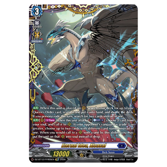 Eternal Idea Alcasal DZ-BT12/FFR05EN card from the Cardfight!! Vanguard set Chasm of Lost Souls