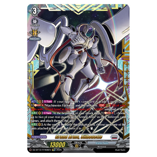 Grand Arms, Silhouette DZ-BT12/FFR08EN card from the Cardfight!! Vanguard set Chasm of Lost Souls