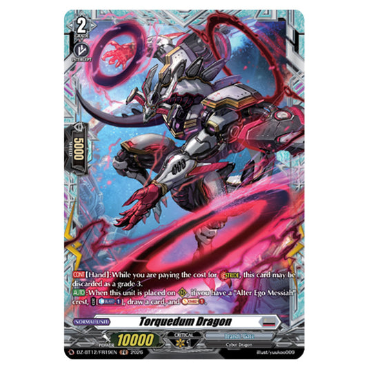 Torquedum Dragon DZ-BT12/FR19EN card from the Cardfight!! Vanguard set Chasm of Lost Souls