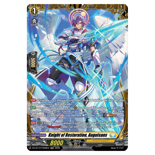 Knight of Restoration, Auguisans DZ-BT12/FR28EN card from the Cardfight!! Vanguard set Chasm of Lost Souls