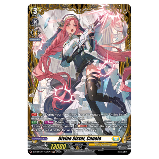 Divine Sister, Canele DZ-BT12/FR32EN card from the Cardfight!! Vanguard set Chasm of Lost Souls