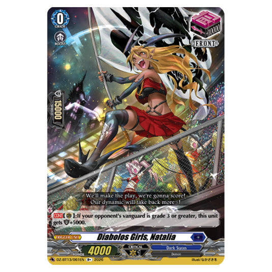 Diabolos Girls, Natalia DZ-BT13/061EN card from the Cardfight!! Vanguard set Parallactic Clash