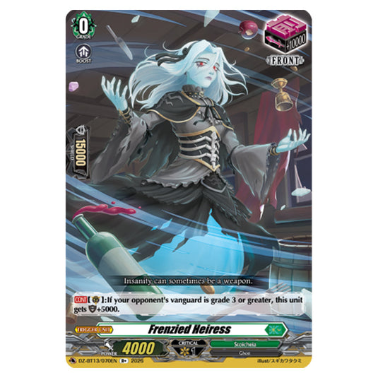 Frenzied Heiress DZ-BT13/070EN card from the Cardfight!! Vanguard set Parallactic Clash