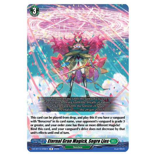 Eternal Gran Magick, Segre Ljos DZ-BT13/098EN card from the Cardfight!! Vanguard set Parallactic Clash