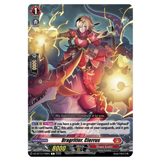 Dragritter, Cierrus DZ-BT13/109EN card from the Cardfight!! Vanguard set Parallactic Clash