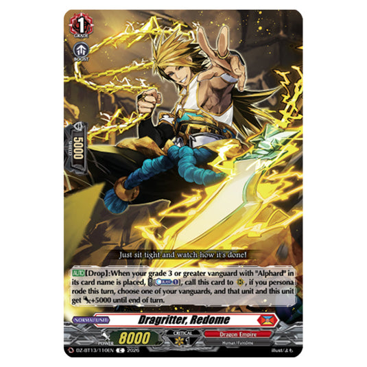 Dragritter, Redome DZ-BT13/110EN card from the Cardfight!! Vanguard set Parallactic Clash