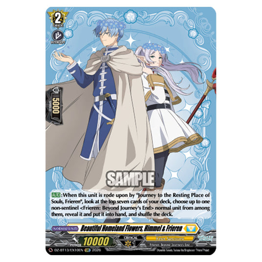 Beautiful Homeland Flowers, Himmel & Frieren DZ-BT13/EX10EN card from the Cardfight!! Vanguard set Parallactic Clash
