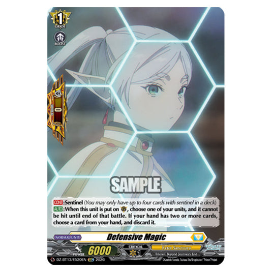 Defensive Magic DZ-BT13/EX20EN card from the Cardfight!! Vanguard set Parallactic Clash