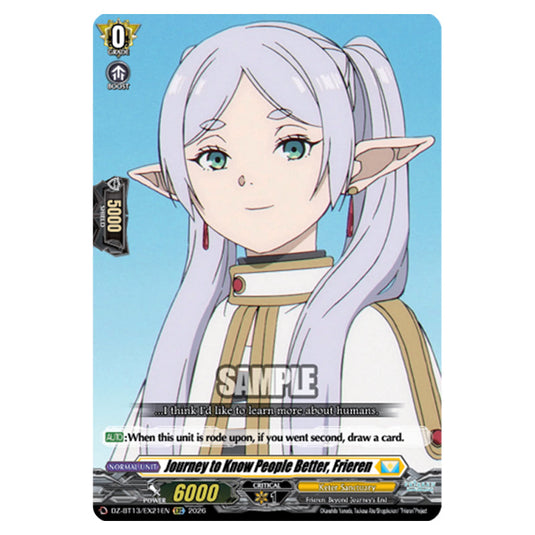 Journey to Know People Better, Frieren DZ-BT13/EX21EN card from the Cardfight!! Vanguard set Parallactic Clash