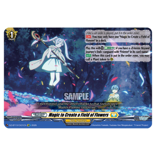 Magic to Create a Field of Flowers DZ-BT13/EX31EN card from the Cardfight!! Vanguard set Parallactic Clash