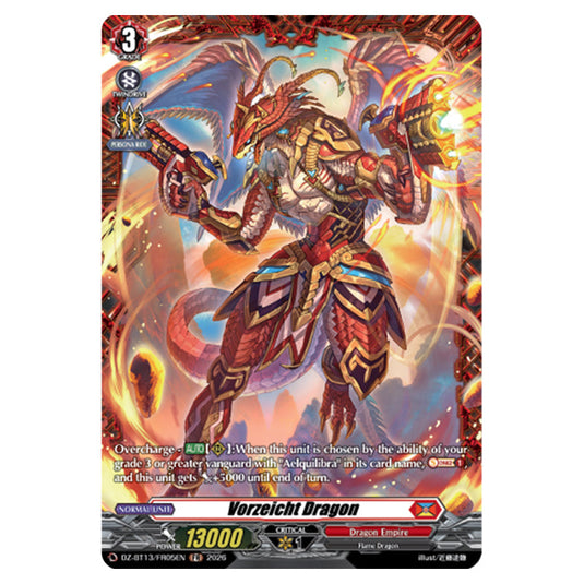 Vorzeicht Dragon DZ-BT13/FR05EN card from the Cardfight!! Vanguard set Parallactic Clash