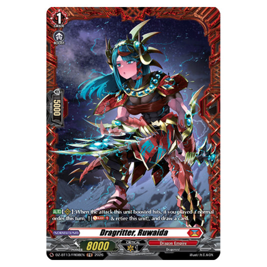 Dragritter, Ruwaida DZ-BT13/FR08EN card from the Cardfight!! Vanguard set Parallactic Clash