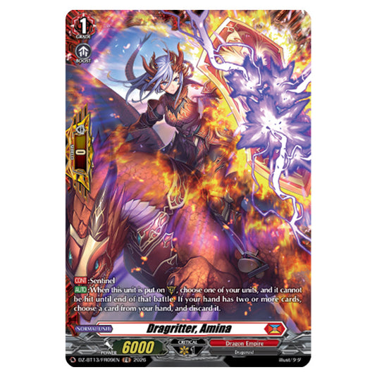 Dragritter, Amina DZ-BT13/FR09EN card from the Cardfight!! Vanguard set Parallactic Clash