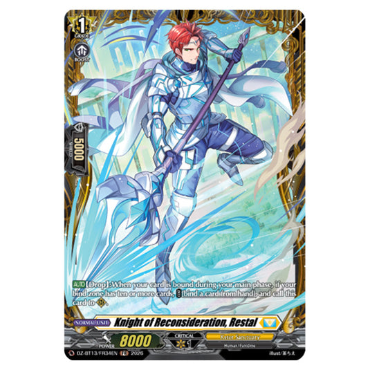 Knight of Reconsideration, Restal DZ-BT13/FR34EN card from the Cardfight!! Vanguard set Parallactic Clash