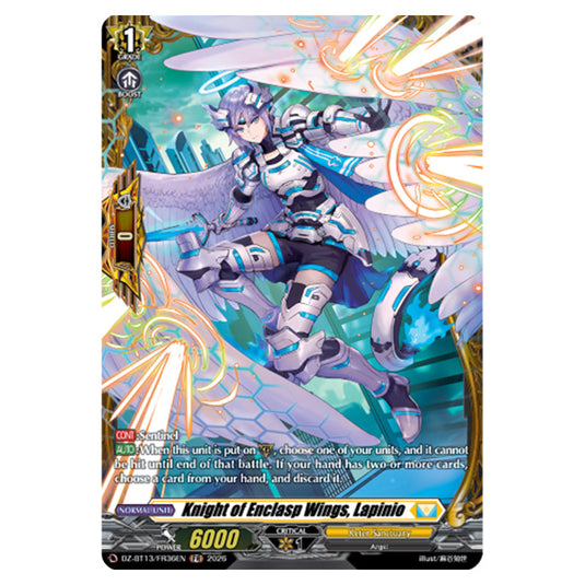 Knight of Enclasp Wings, Lapinio DZ-BT13/FR36EN card from the Cardfight!! Vanguard set Parallactic Clash