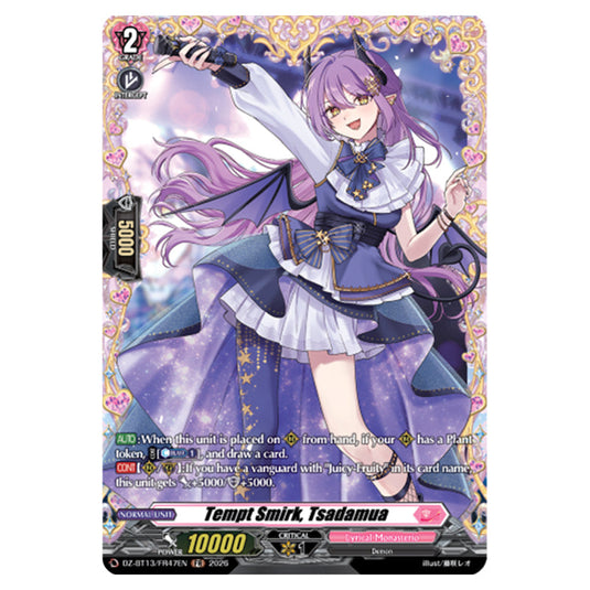 Tempt Smirk, Tsadamua DZ-BT13/FR47EN card from the Cardfight!! Vanguard set Parallactic Clash