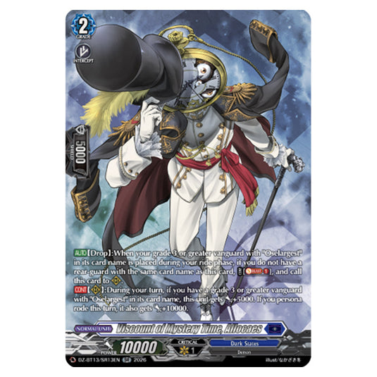 Viscount of Mystery Time, Allocaes DZ-BT13/SR13EN card from the Cardfight!! Vanguard set Parallactic Clash