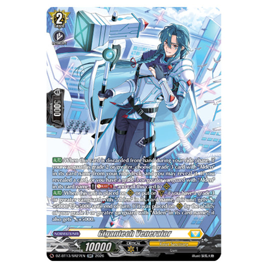 Gigantech Venerator DZ-BT13/SR27EN card from the Cardfight!! Vanguard set Parallactic Clash