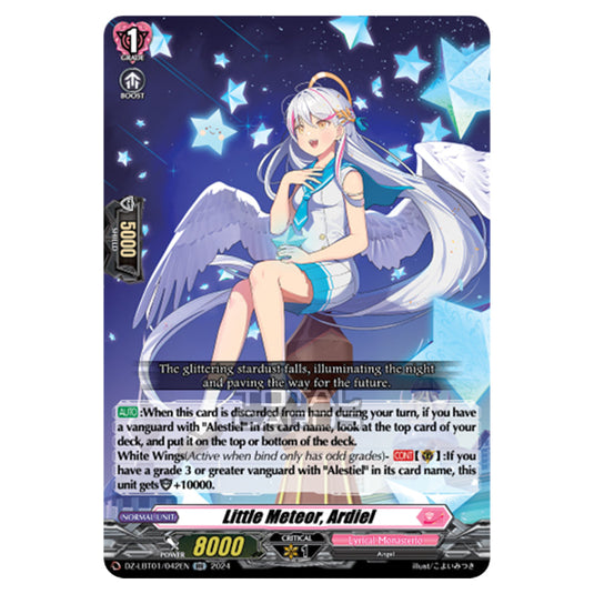 Little Meteor, Ardiel DZ-LBT01/042EN card from the Cardfight!! Vanguard set Lyrical Monasterio Sparkling Stars!
