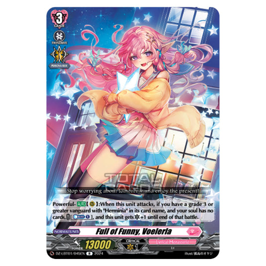 Full of Funny, Voelerla DZ-LBT01/045EN card from the Cardfight!! Vanguard set Lyrical Monasterio Sparkling Stars!