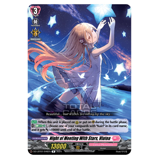 Night of Meeting With Stars, Viatea DZ-LBT01/046EN card from the Cardfight!! Vanguard set Lyrical Monasterio Sparkling Stars!
