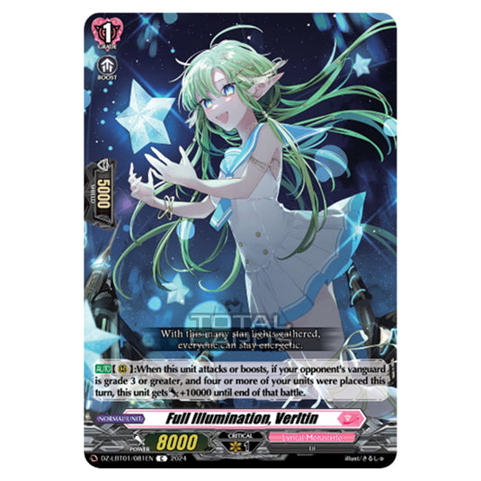 Full Illumination, Verltin DZ-LBT01/081EN card from the Cardfight!! Vanguard set Lyrical Monasterio Sparkling Stars!
