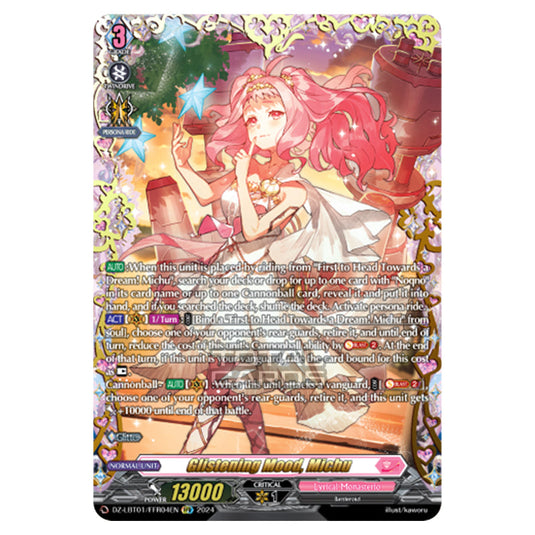 Glistening Mood, Michu DZ-LBT01/FFR04EN card from the Cardfight!! Vanguard set Lyrical Monasterio Sparkling Stars!