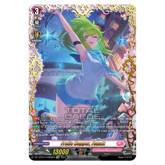 Frolic Hopper, Funatt DZ-LBT01/FFR06EN card from the Cardfight!! Vanguard set Lyrical Monasterio Sparkling Stars!