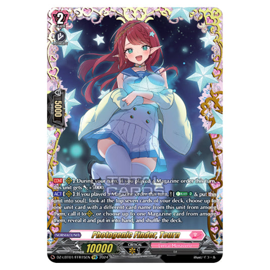Photogenic Finder, Teurn DZ-LBT01/FFR15EN card from the Cardfight!! Vanguard set Lyrical Monasterio Sparkling Stars!