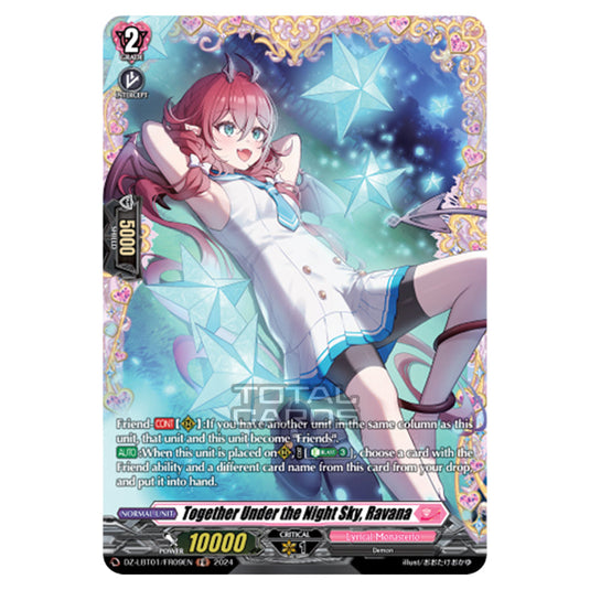 Together Under the Night Sky, Ravana DZ-LBT01/FR09EN card from the Cardfight!! Vanguard set Lyrical Monasterio Sparkling Stars!
