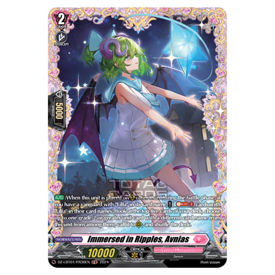 Immersed in Ripples, Avnias DZ-LBT01/FR30EN card from the Cardfight!! Vanguard set Lyrical Monasterio Sparkling Stars!