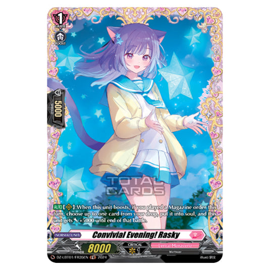 Convivial Evening! Rasky DZ-LBT01/FR35EN card from the Cardfight!! Vanguard set Lyrical Monasterio Sparkling Stars!