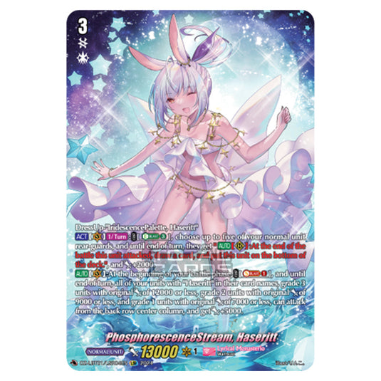 PhosphorescenceStream, Haseritt DZ-LBT01/LSR04EN card from the Cardfight!! Vanguard set Lyrical Monasterio Sparkling Stars!