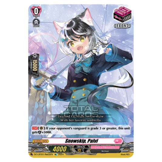 Snowskip, Palvi DZ-LBT01/Re03EN card from the Cardfight!! Vanguard set Lyrical Monasterio Sparkling Stars!