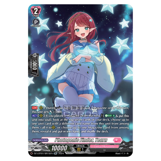 Photogenic Finder, Teurn DZ-LBT01/SR15EN card from the Cardfight!! Vanguard set Lyrical Monasterio Sparkling Stars!
