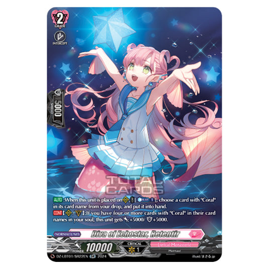 Diva of Echostar, Retentir DZ-LBT01/SR22EN card from the Cardfight!! Vanguard set Lyrical Monasterio Sparkling Stars!