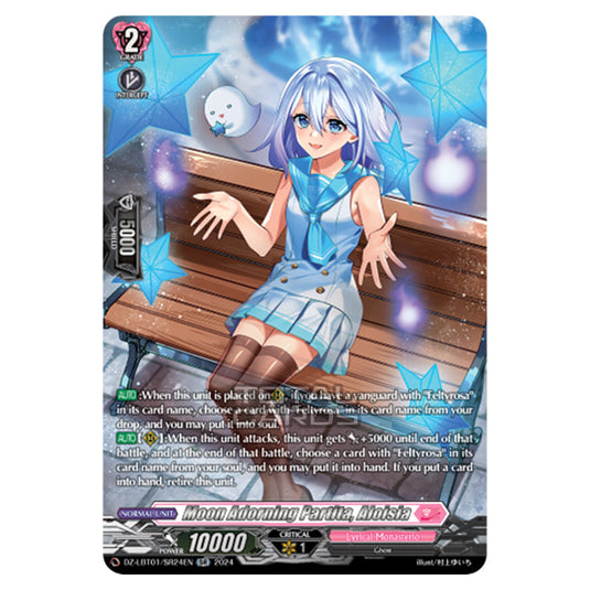 Moon Adorning Partita, Aloisia DZ-LBT01/SR24EN card from the Cardfight!! Vanguard set Lyrical Monasterio Sparkling Stars!