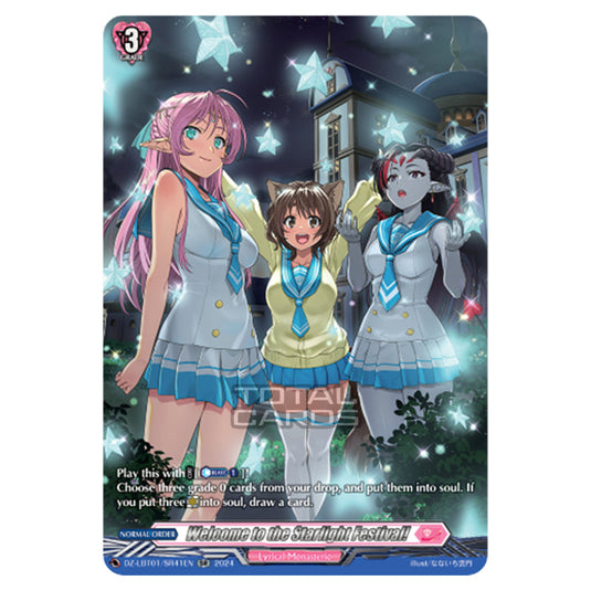 Welcome to the Starlight Festival! DZ-LBT01/SR41EN card from the Cardfight!! Vanguard set Lyrical Monasterio Sparkling Stars!