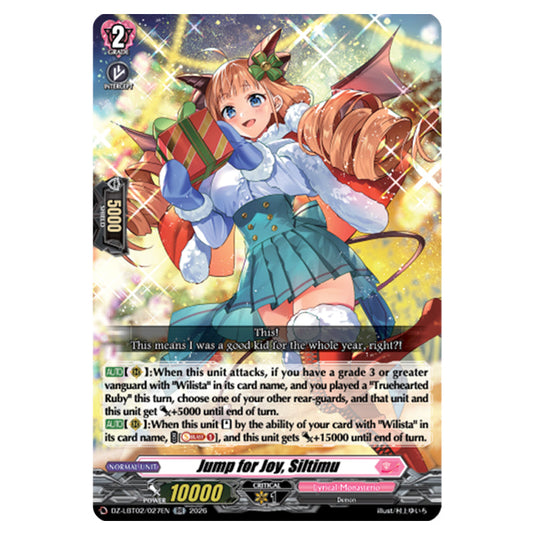 Jump for Joy, Siltimu DZ-LBT02/027EN card from the Cardfight!! Vanguard set Lyrical Monasterio Season of Wonders