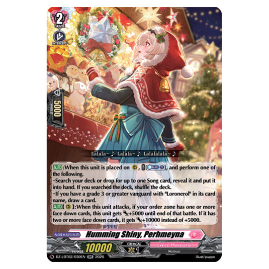 Humming Shiny, Perhmeyna DZ-LBT02/030EN card from the Cardfight!! Vanguard set Lyrical Monasterio Season of Wonders