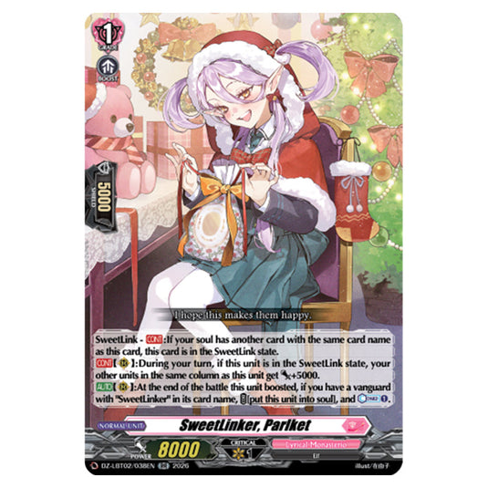 SweetLinker, Parlket DZ-LBT02/038EN card from the Cardfight!! Vanguard set Lyrical Monasterio Season of Wonders