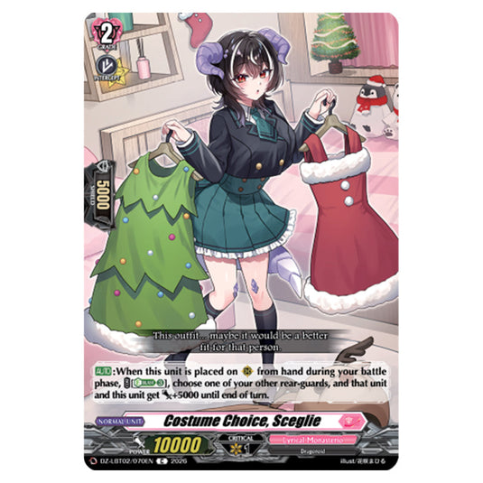 Costume Choice, Sceglie DZ-LBT02/070EN card from the Cardfight!! Vanguard set Lyrical Monasterio Season of Wonders