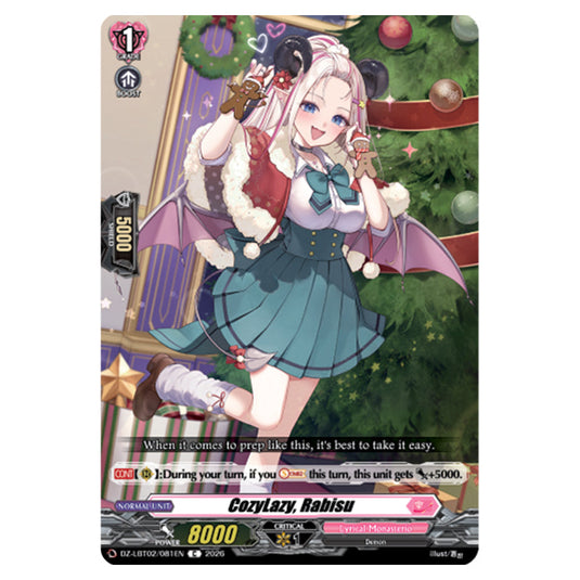 CozyLazy, Rabisu DZ-LBT02/081EN card from the Cardfight!! Vanguard set Lyrical Monasterio Season of Wonders