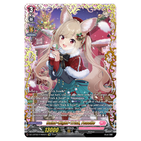Sa!nt×N!ght×Tr!ck, Fenelle DZ-LBT02/FFR05EN card from the Cardfight!! Vanguard set Lyrical Monasterio Season of Wonders
