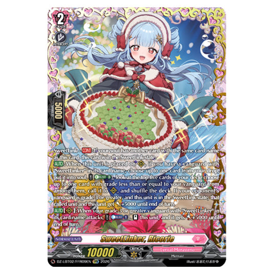 SweetLinker, Ricorie DZ-LBT02/FFR09EN card from the Cardfight!! Vanguard set Lyrical Monasterio Season of Wonders