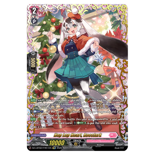 Hop Lop Heart, Rocclark DZ-LBT02/FFR11EN card from the Cardfight!! Vanguard set Lyrical Monasterio Season of Wonders