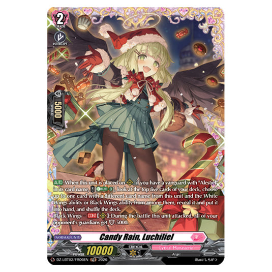 Candy Rain, Luchiliel DZ-LBT02/FR06EN card from the Cardfight!! Vanguard set Lyrical Monasterio Season of Wonders