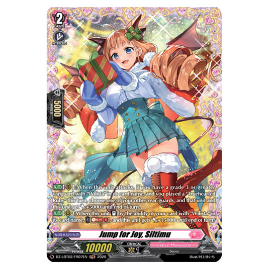 Jump for Joy, Siltimu DZ-LBT02/FR07EN card from the Cardfight!! Vanguard set Lyrical Monasterio Season of Wonders